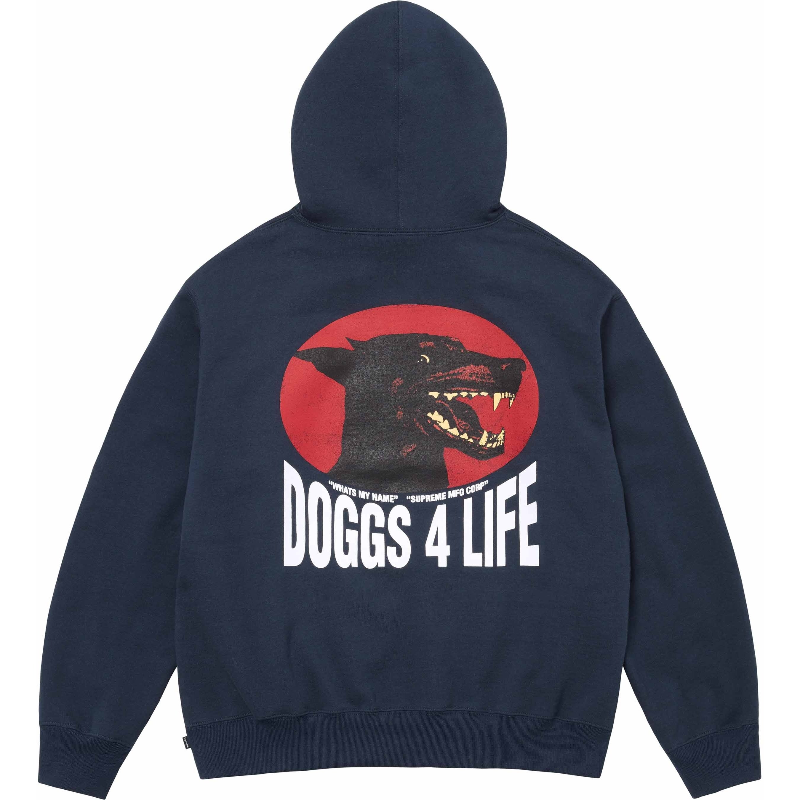 Supreme Doggs Hooded Sweatshirt (SS24) - Navy - $158