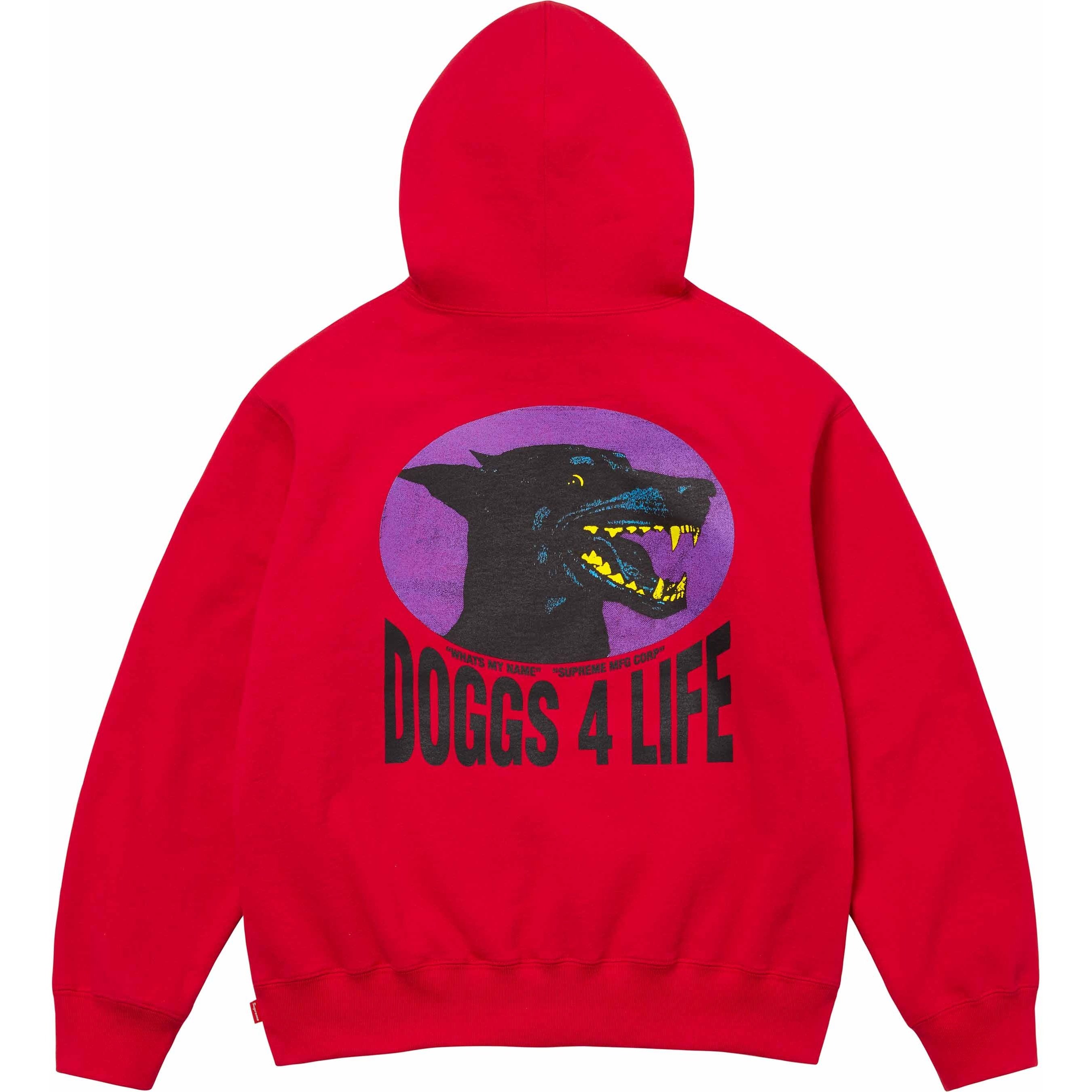 Supreme Doggs Hooded Sweatshirt (SS24) - Red - $158