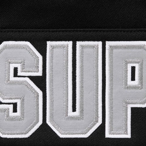 Supreme Football Zip Up Hooded Sweatshirt - Black