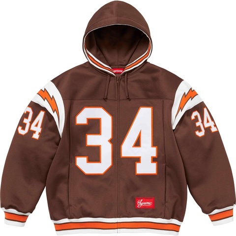 Football Zip Up Hooded Sweatshirt - Supreme