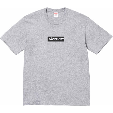 Supreme Futura Box Logo Tee - Heather Grey