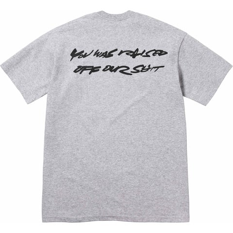 Supreme Futura Box Logo Tee - Heather Grey