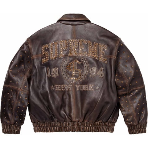 Gem Studded Leather Jacket - spring/summer 2024 - Supreme