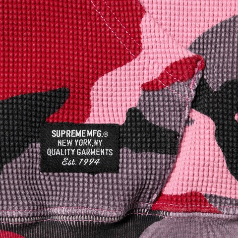 Supreme Hooded Zip Up Thermal - Pink Camo