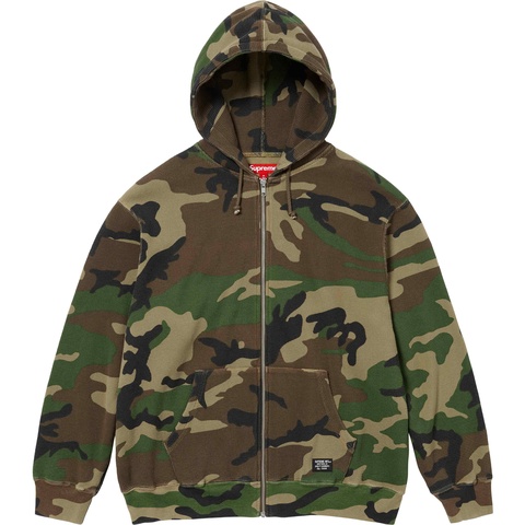 Supreme Hooded Zip Up Thermal - Woodland Camo