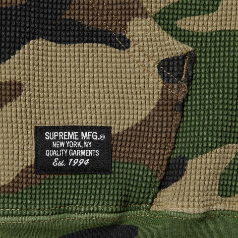 Supreme Hooded Zip Up Thermal - Woodland Camo