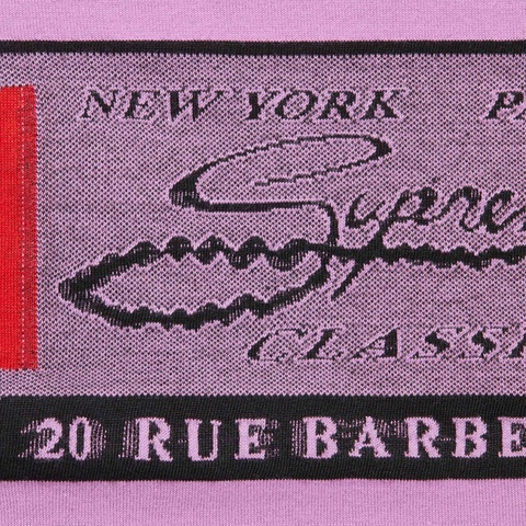 Supreme Intarsia Label S/S Top - Purple