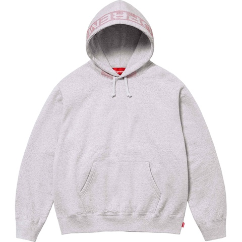 Supreme Jacquard Stripe Hooded Sweatshirt - Ash Grey