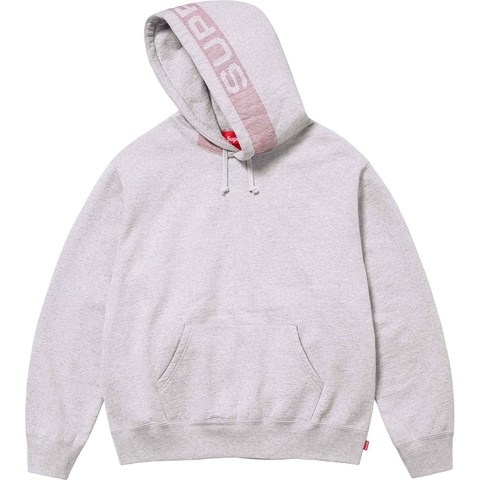 Supreme Jacquard Stripe Hooded Sweatshirt - Ash Grey