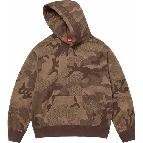 Supreme Jacquard Stripe Hooded Sweatshirt - Brown Camo