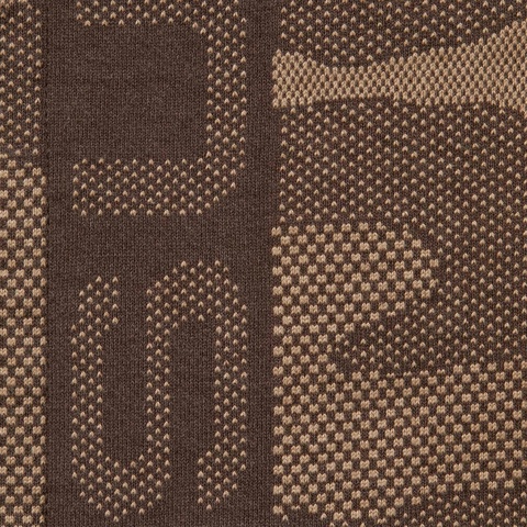 Supreme Jacquard Stripe Hooded Sweatshirt - Brown Camo