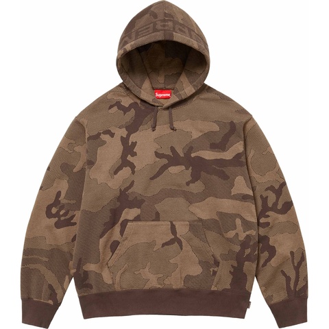 Supreme Jacquard Stripe Hooded Sweatshirt - Brown Camo