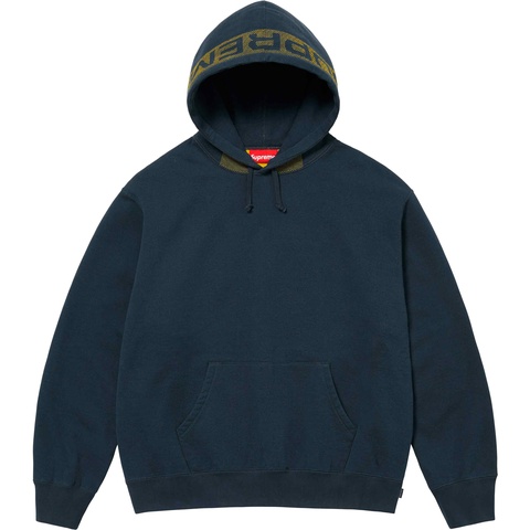 Supreme Jacquard Stripe Hooded Sweatshirt - Navy