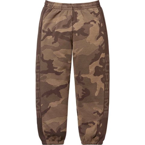 Supreme Jacquard Stripe Sweatpant - Brown Camo
