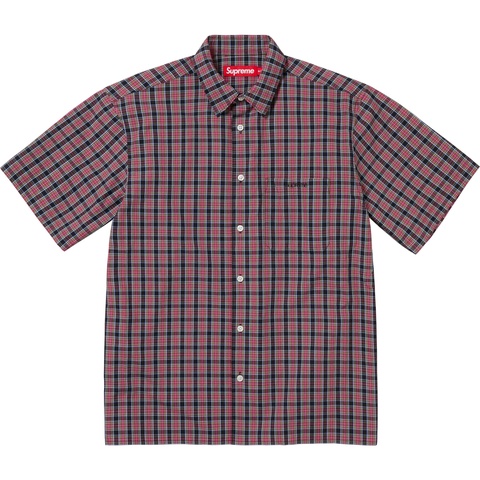 Supreme Loose Fit Mini Plaid S/S Shirt - Black