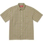 Supreme Loose Fit Mini Plaid S S Shirt (SS24) - Green