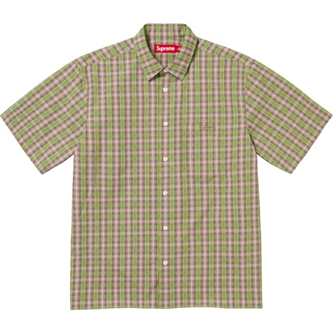 Supreme Loose Fit Mini Plaid S/S Shirt - Green