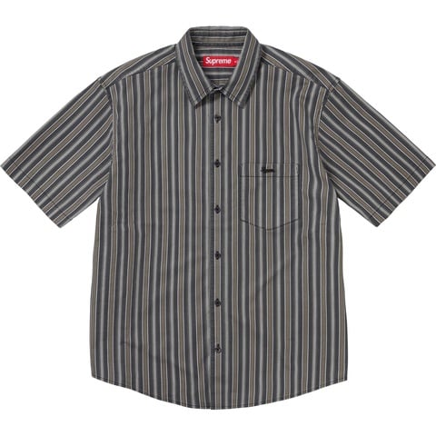 Supreme Loose Fit Multi Stripe S/S Shirt - Black