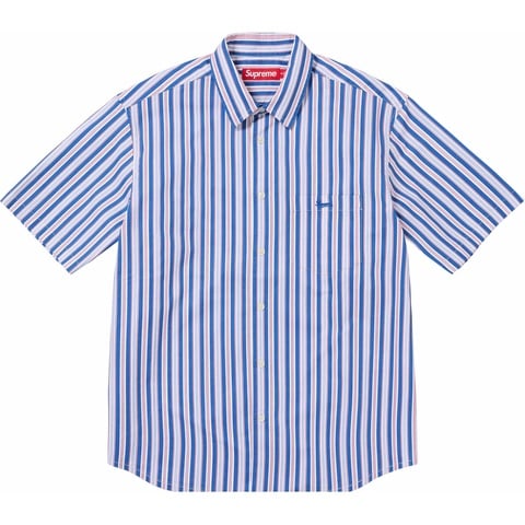 Supreme Loose Fit Multi Stripe S/S Shirt - Blue