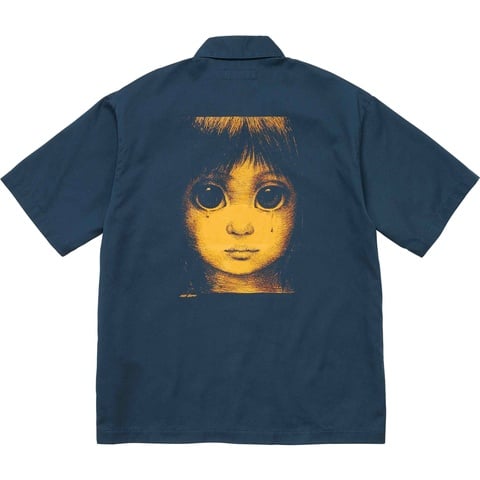Supreme Margaret Keane Teardrop S/S Work Shirt - Light Navy