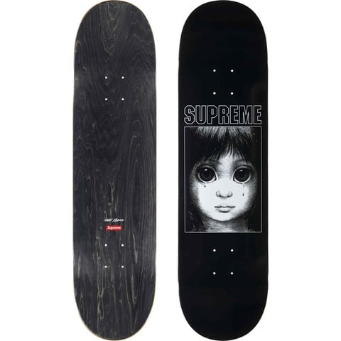 Supreme Margaret Keane Teardrop Skateboard - Black - 8.5" x 32.25"