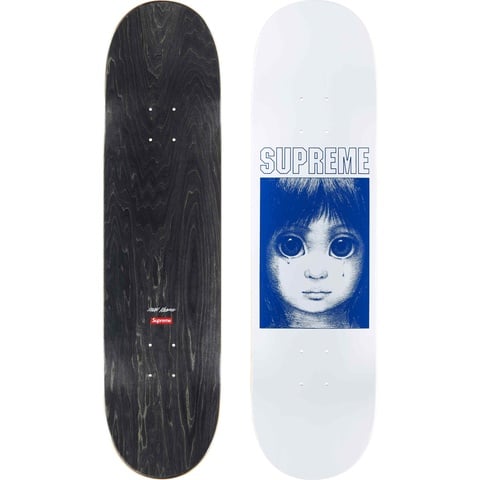 Supreme Margaret Keane Teardrop Skateboard - White - 8.25" x 32"