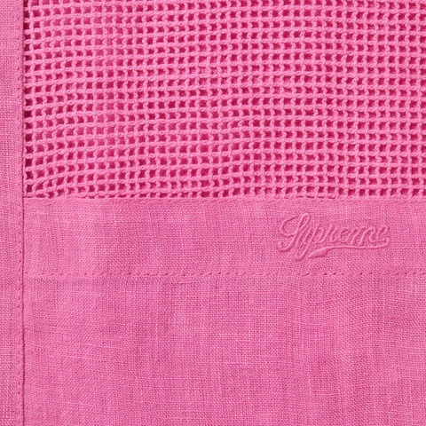 Mesh Panel Linen S/S Shirt - spring/summer 2024 - Supreme