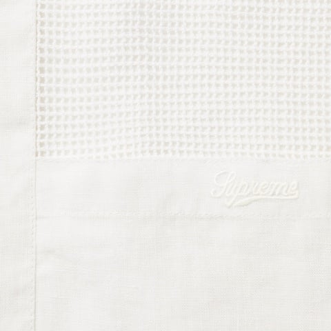 Mesh Panel Linen S/S Shirt - spring/summer 2024 - Supreme