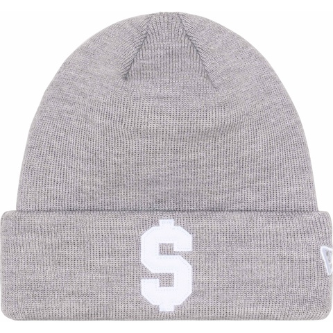 Supreme New Era® $ Beanie - Heather Grey