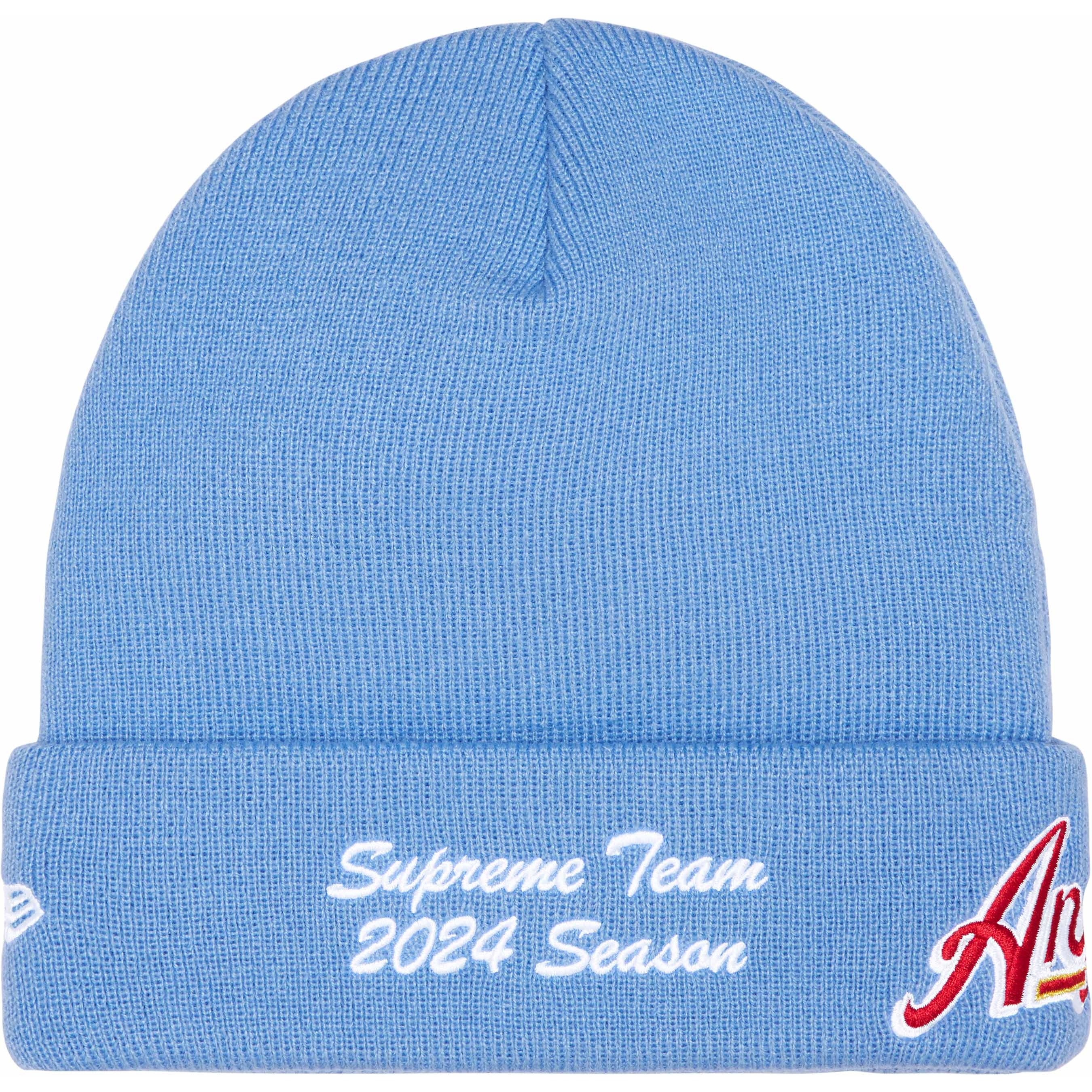 Supreme New Era Salvation Beanie (SS24) - Light Blue - $40