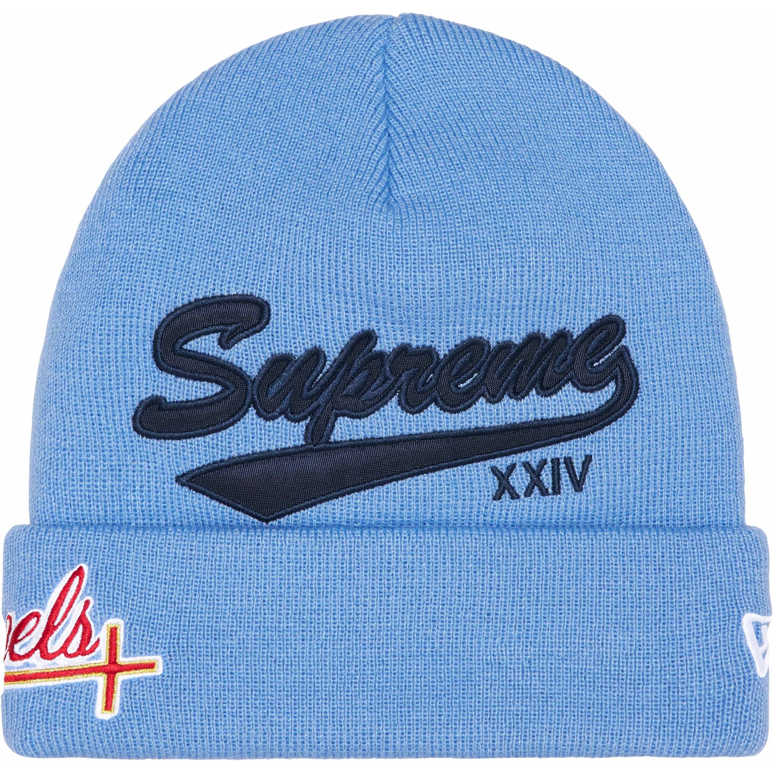 Supreme New Era Salvation Beanie (SS24) - Light Blue - $40
