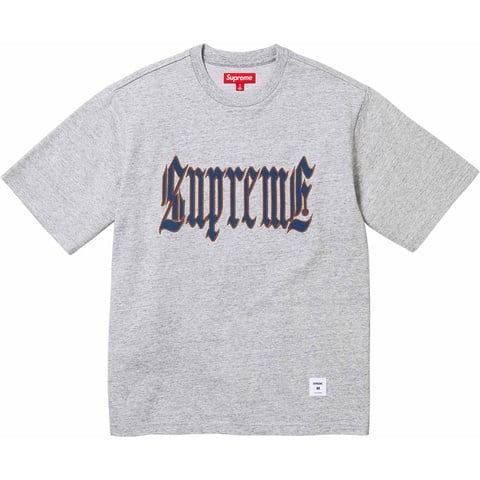 Supreme Old English S/S Top - Heather Grey