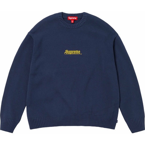 Supreme Old English Sweater - Navy