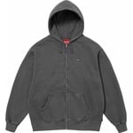 Supreme Overdyed Small Box Zip Up Hooded Sweatshirt (SS24) - Black