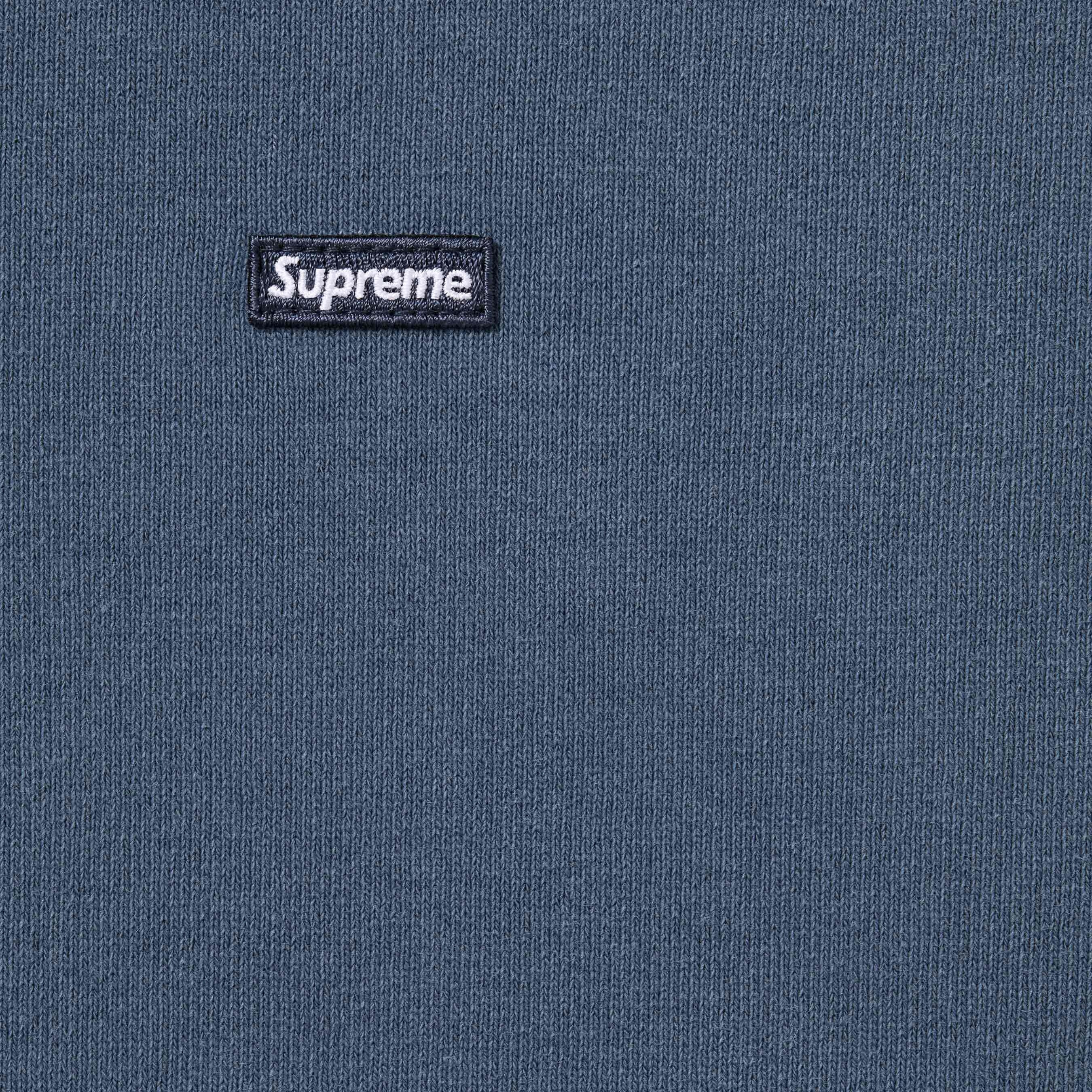 Supreme Overdyed Small Box Zip Up Hooded Sweatshirt (SS24) - Dark Slate - $158