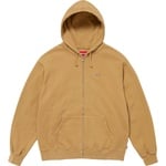 Supreme Overdyed Small Box Zip Up Hooded Sweatshirt (SS24) - Sand