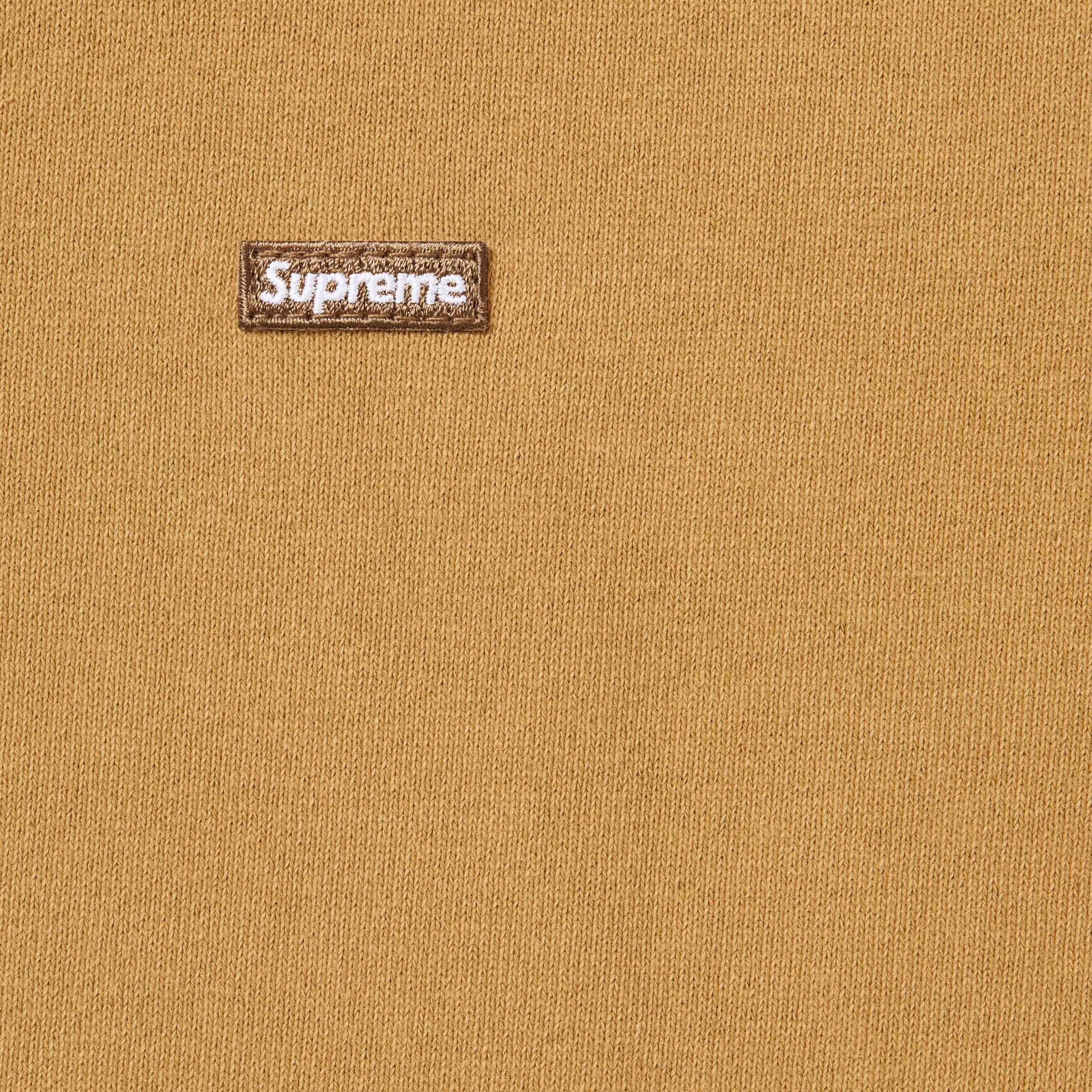 Supreme Overdyed Small Box Zip Up Hooded Sweatshirt (SS24) - Sand - $158