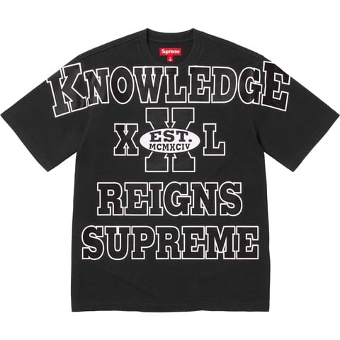 Supreme Overprint Knowledge S/S Top - Black