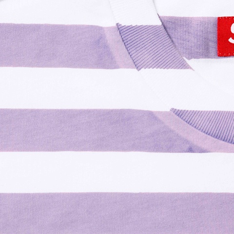 Supreme Overprint Stripe S/S Top - Lavender