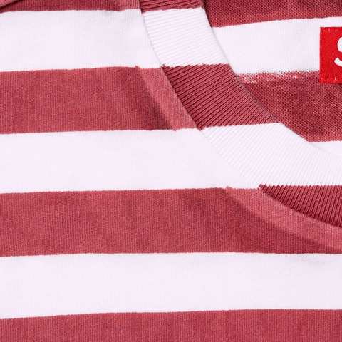 Supreme Overprint Stripe S/S Top - Red