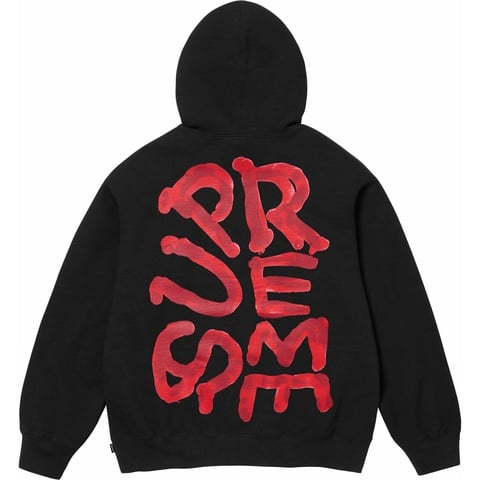 Supreme Paint Hooded Sweatshirt - Black