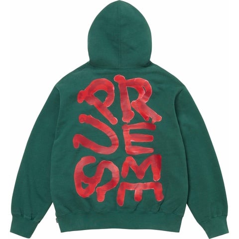 Supreme Paint Hooded Sweatshirt - Dark Green