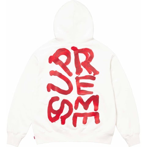 Supreme Paint Hooded Sweatshirt - White