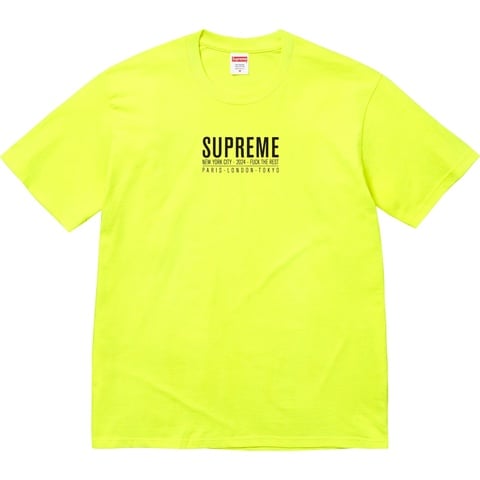 Supreme Paris Tee - Fluorescent Yellow