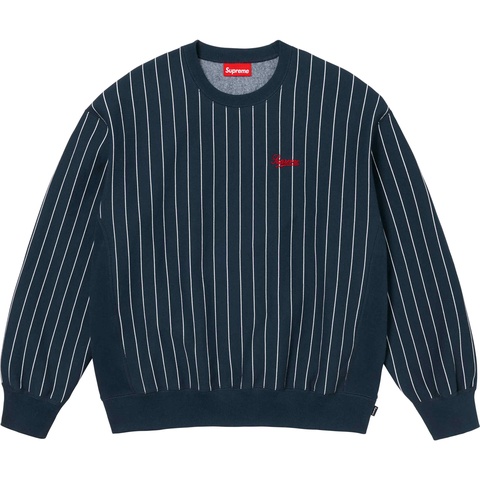 Pinstripe Crewneck - spring/summer 2024 - Supreme Pinstripe Crewneck - spring/summer 2024 - Supreme