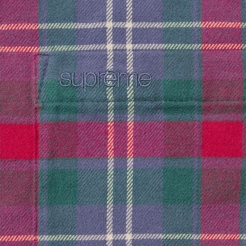 Supreme Plaid Flannel Shirt - Slate