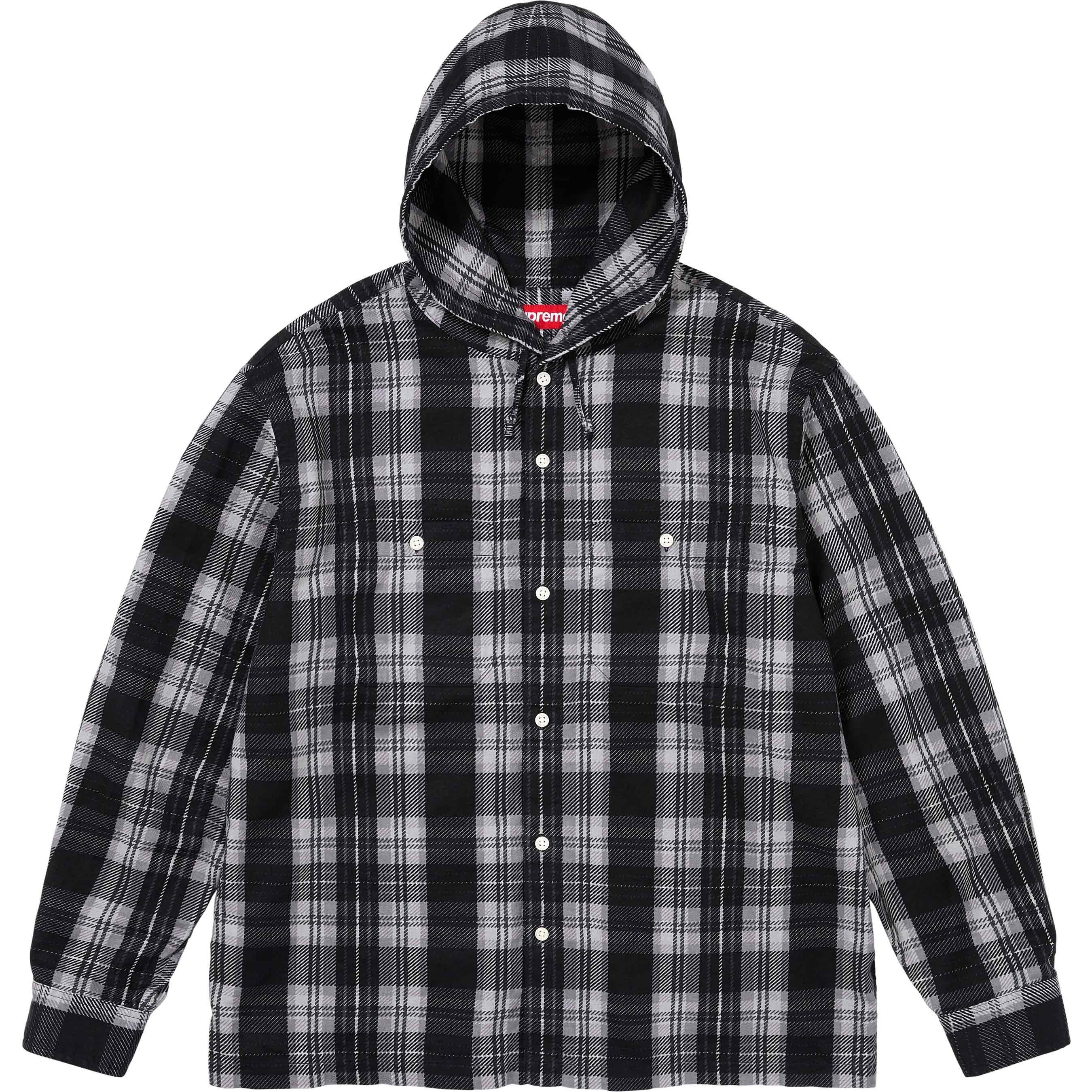 Supreme Printed Hooded Flannel Shirt (SS24) - $138
