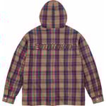 Supreme Printed Hooded Flannel Shirt (SS24) - Tan