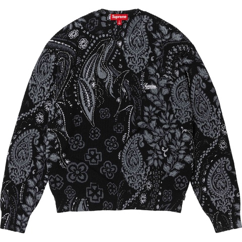 Supreme Printed Paisley Sweater - Black