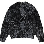 Supreme Printed Paisley Sweater (SS24) - Black